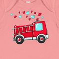 thumbnail image 4 of Inktastic Valentine Fire Truck with Hearts Boys or Girls Baby Bodysuit, 4 of 5