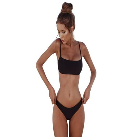 Women Bandeau Bandage Bikini Set Push-Up Brazilian Swimwear Beachwear