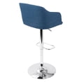 thumbnail image 3 of Daniella Contemporary Height Adjustable Barstool In Blue with Swivel By Lumisource, 3 of 11
