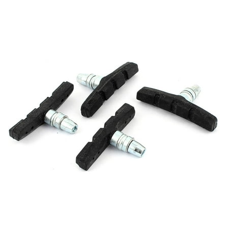 Unique Bargains Rubber Brake Mountain MTB Bike Bicycle Abrasive Pads Shoes 70mm 4PCS