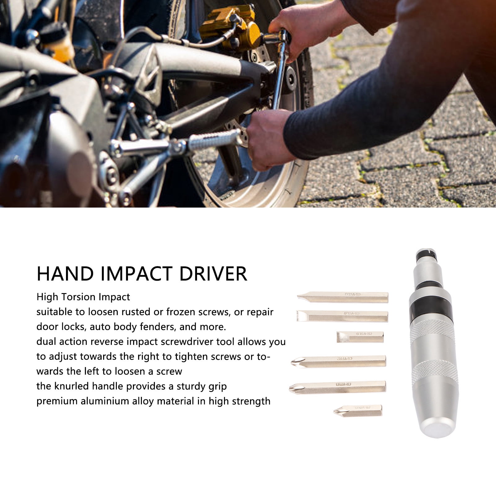 Manual Impact Driver Set, Handheld Impact Screwdriver Easy