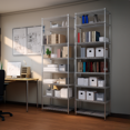 thumbnail image 2 of Finnhomy 8-Tier Steel Wire Shelving Unit, Adjustable, 8 Shelves, 23.3"W x 13.5"D x 72"H, with Leveling feet & Safety Device, NSF Certified, Silver, 2 of 7