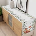 thumbnail image 4 of Red Poppy Table Runner - 36 Inch Long, Kitchen Dining Table Runner Dresser Scarves, Spring Farmhouse Country Flower Leaf Plant Farmhouse Decor for Coffee Tables Wedding Party Banquet, 4 of 8