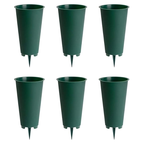 Large Round Cemetery Vase, 6-Pack