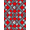 Red Gray Silver, Pattern 16, variant on ODIKA 8'x10' Washable Area Rug Squares Bold Block Border Long Interlocking Geometric Abstract Refined for Living Room, Under Sectional, Family , Durable, Non-Slip