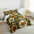 thumbnail image 3 of Manfei Daisy Sunflower Bedding Comforter Set 2pcs for Girls, Floral Flower Twin Comforter Sets, Green Leaves Bedding Set, Ultra Soft Home Decor, 3 of 8