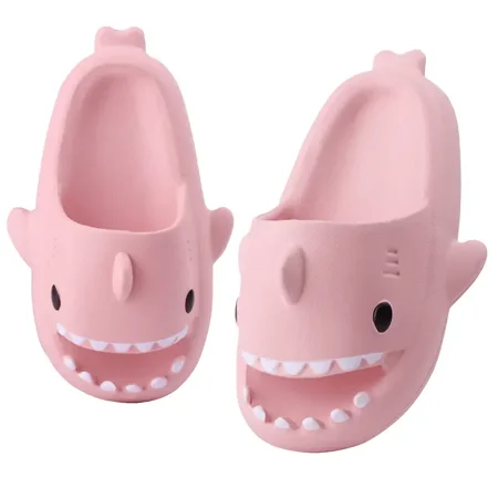 

Baby Soft-soled Anti-slip Shark Design Slippers Indoor Shoes For Boys Girls