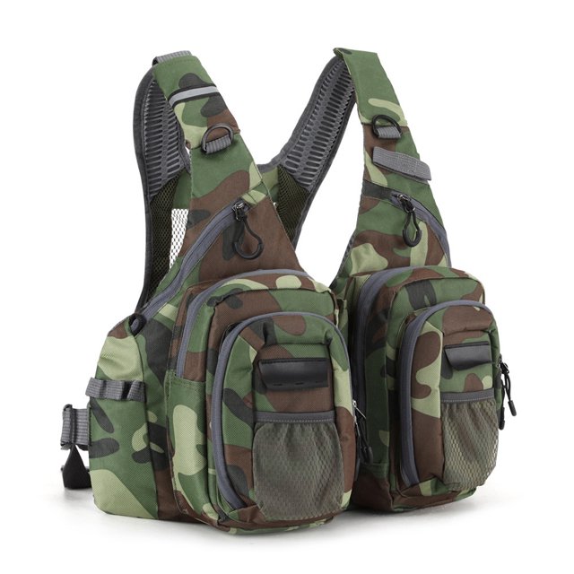 Camouflage Fishing Vest with Multi-Pockets: Breathable, Durable & Versatile for Stream,, Fly, and Lure Fishing – Quick 1-3 Day Delivery for Anglers' Outdoor Essentials Storage & Comfort