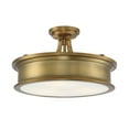 thumbnail image 3 of 3 Light Semi-Flush Mount-Transitional Style With Bohemian And Industrial Inspirations-9.25 Inches Tall By 16 Inches Wide-Warm Brass Finish Savoy House, 3 of 6