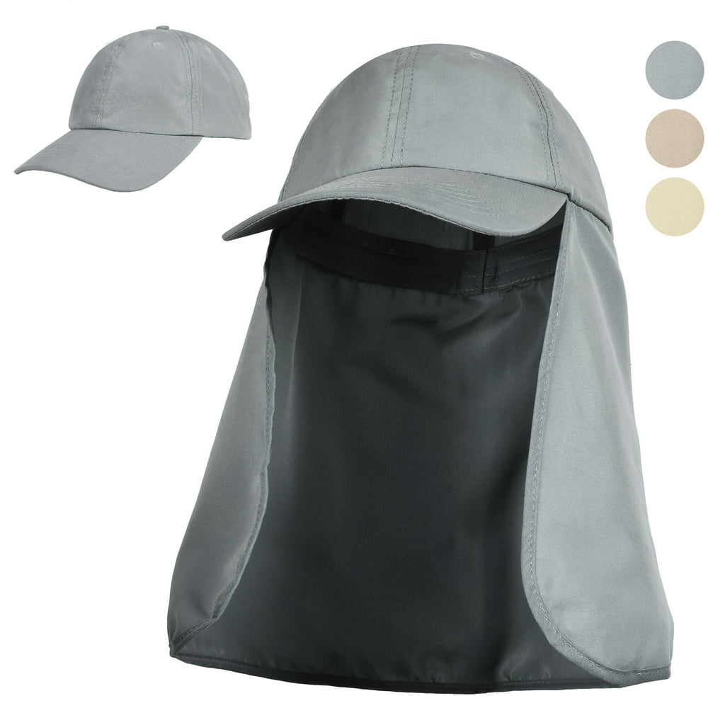 Sun Blocker Outdoor UV Sun Protection Hat with Neck Flap for Men Women