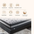 thumbnail image 2 of Unique Choice 12''H Comfort Hybrid Pocket Spring Mattress,Queen, 2 of 9