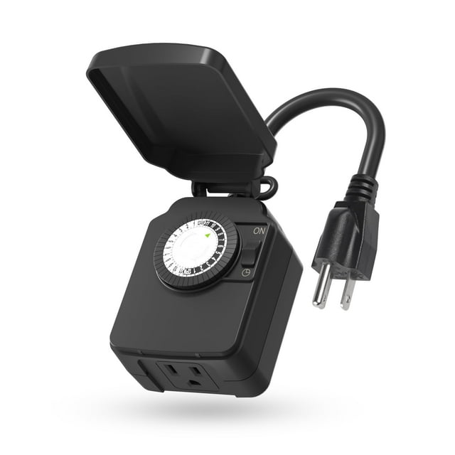 Temporizador de luz exterior BN-LINK, mecánico, resistente al agua, 24 horas