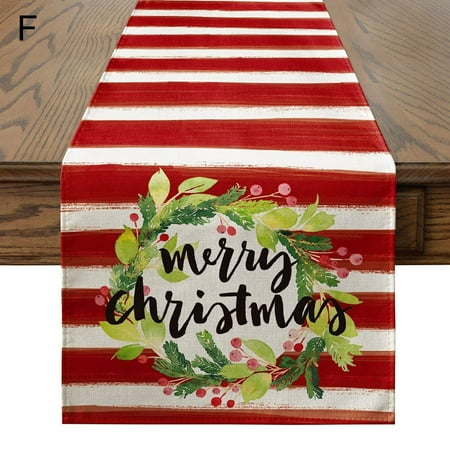 

Christmas Tablecloth Table Cover Cloth Xmas Party Dining Kitchen Decor] M5T6
