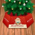 thumbnail image 2 of ITFABS Christmas Tree Skirt, Santa Claus Letter Print Decorative Apron, 2 of 5