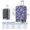 thumbnail image 4 of Kdxio Skull flower white blue Pattern Luggage Cover for Travel,Elastic and Durable,Fits 18-32 Inch,Anti-Scratch Suitcase Protector-No luggage included, 4 of 5