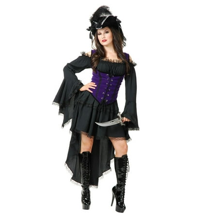 Halloween Black Pearl Pirate Lady Adult Costume