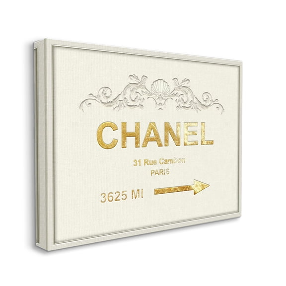 Stupell Industries Parisian Fashion Sign Distance from New York Beauty & Fashion Painting Gallery Wrapped Canvas Art Print Wall Art, 24 x 30