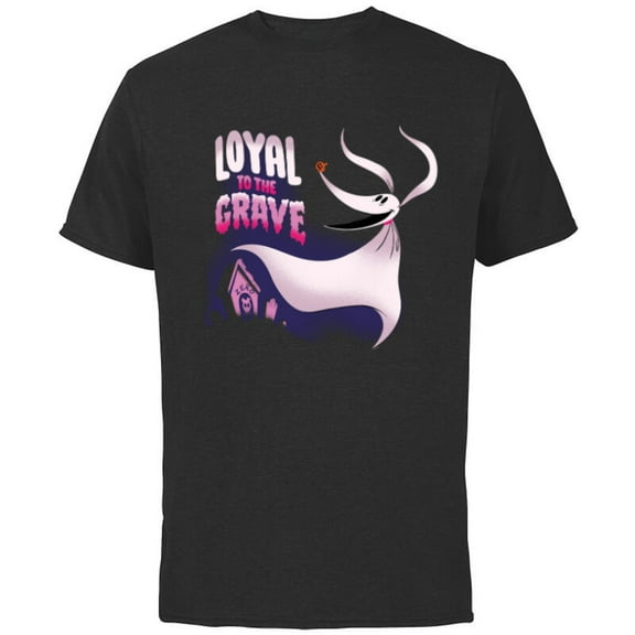 Disney The Nightmare Before Christmas Loyal to the Grave - Short Sleeve Cotton T-Shirt for Adults - Customized-Black