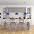 thumbnail image 3 of Henn&Hart 10" Blue/Polished Nickel Metal Pendant, 3 of 3