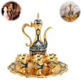 thumbnail image 1 of KUIDAMOS Juego de Cafeteras Turcas Vintage,para Mujeres,con Bandeja de Tetera y 6 Tazas Decoraciones Artesanales Juego de Tazas de Caf&eacute; para Hogar Regalo para Familiares y Amigo KUIDAMOS NA, 1 of 7