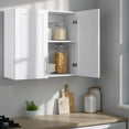 thumbnail image 4 of Prepac Elite 32" H Wall Cabinet with Panel Doors, White Storage Cabinet, Bathroom Cabinet, Pantry Cabinet with with 1 Adjustable Shelf 12.75" D x 32" W x 30" H, WSUR-1003-1, 4 of 19
