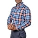 thumbnail image 4 of Camisa Hombre Casual Cuadros Azul, Naranja, Marino Platino, 4 of 6