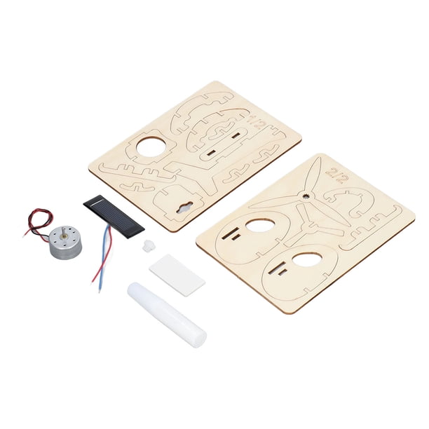Modelo De Avión STEM De Madera, Estimula El Interés, Bricolaje, Kit De Proyecto De Ensamblaje De Artesanía De Madera, Esquinas Redondeadas Con Energía Solar, Juguete De Regalo ANGGREK Otros