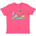 thumbnail image 3 of Inktastic Cute Frogs in a Umbrella with Boots Youth T-Shirt, 3 of 5