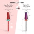 thumbnail image 3 of Brocas para uñas MelodySusie Super Cut Edition 5 en 1, color rojo, 3 of 7