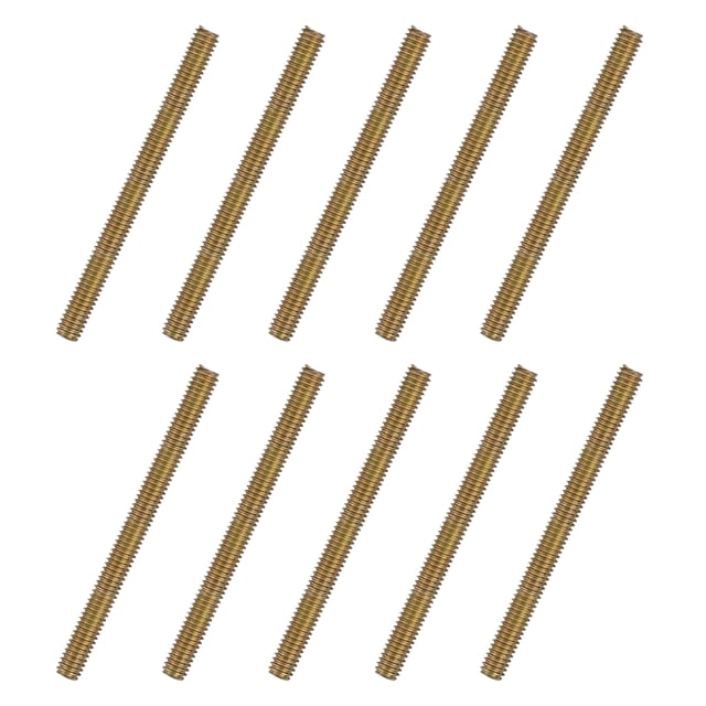 Uxcell 60pcs Fully Threaded Rods 5/16 x 4 Inch for Mounting Assembly Fastening, Colorful Zinc