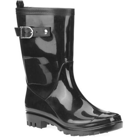 Generic Women's Shiny Solid Trim And Buckle Rain