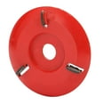 thumbnail image 3 of Angle Grinder Carving Disc, Red Curved High Hardness Wood Carving Disc Wear Resistant Incisive Edge 3 Teeth  for Root Carving for Tea Table for Wood Working, 3 of 7