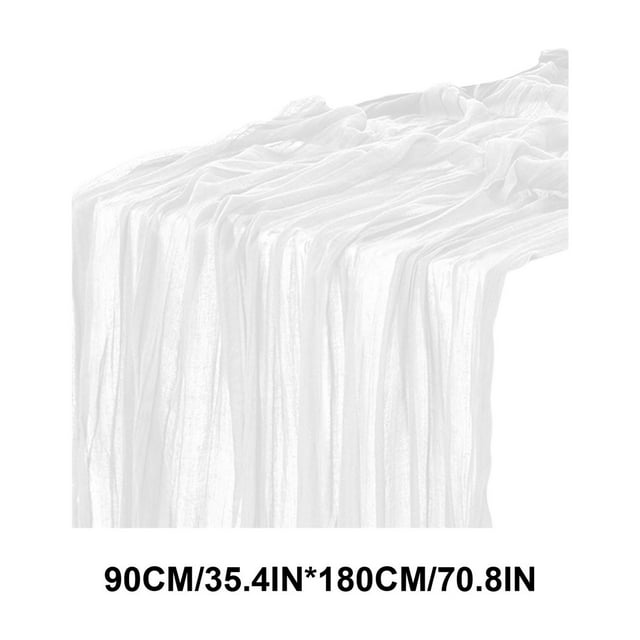 Dvruxg Cheesecloth Table Runner Rustic Table Runner Long Gauze Table Runner for Wedding Birthday Party Table Decoration