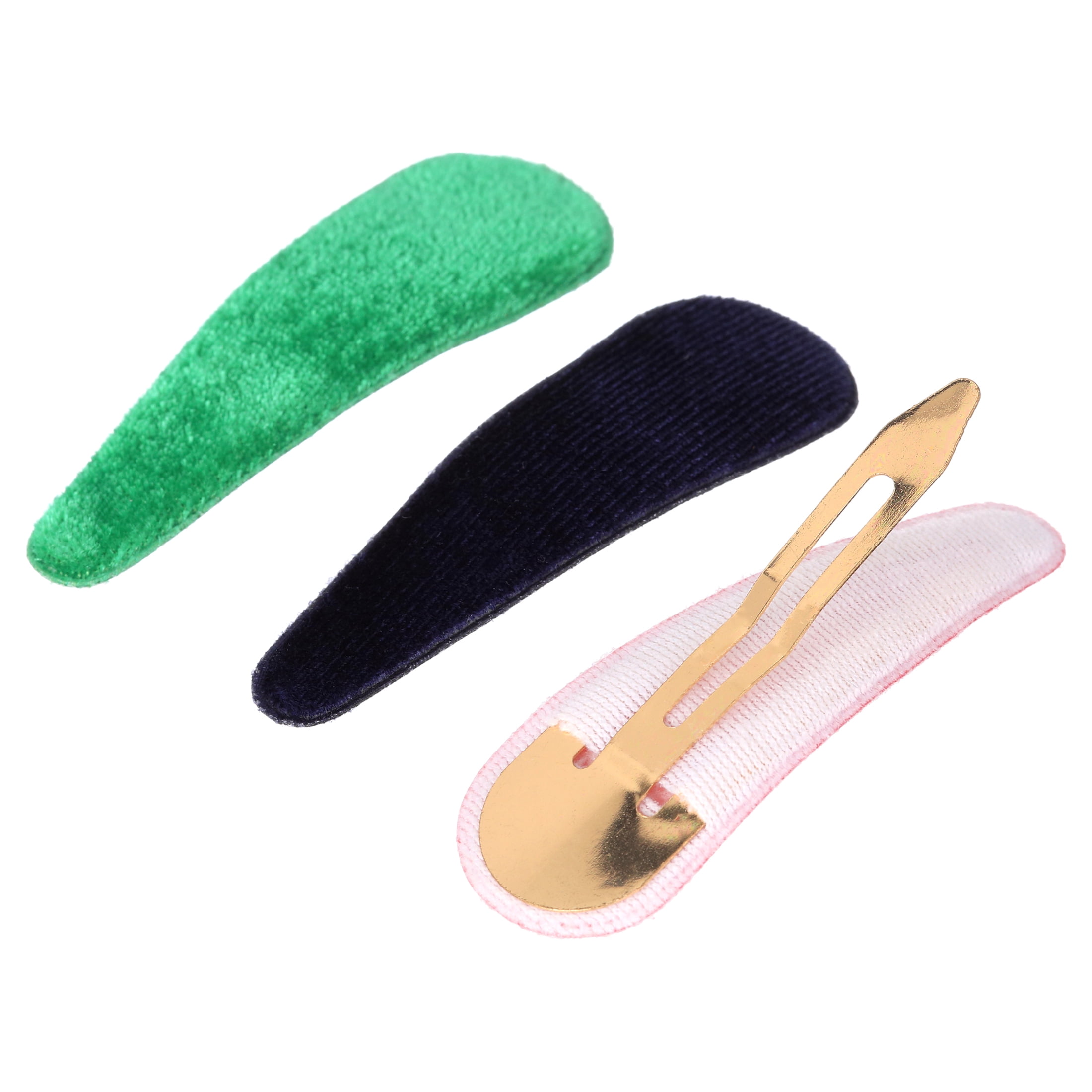 Packed Party “Snapped Together” Multicolor Large Velvet Hair Snap Clips, 3CT