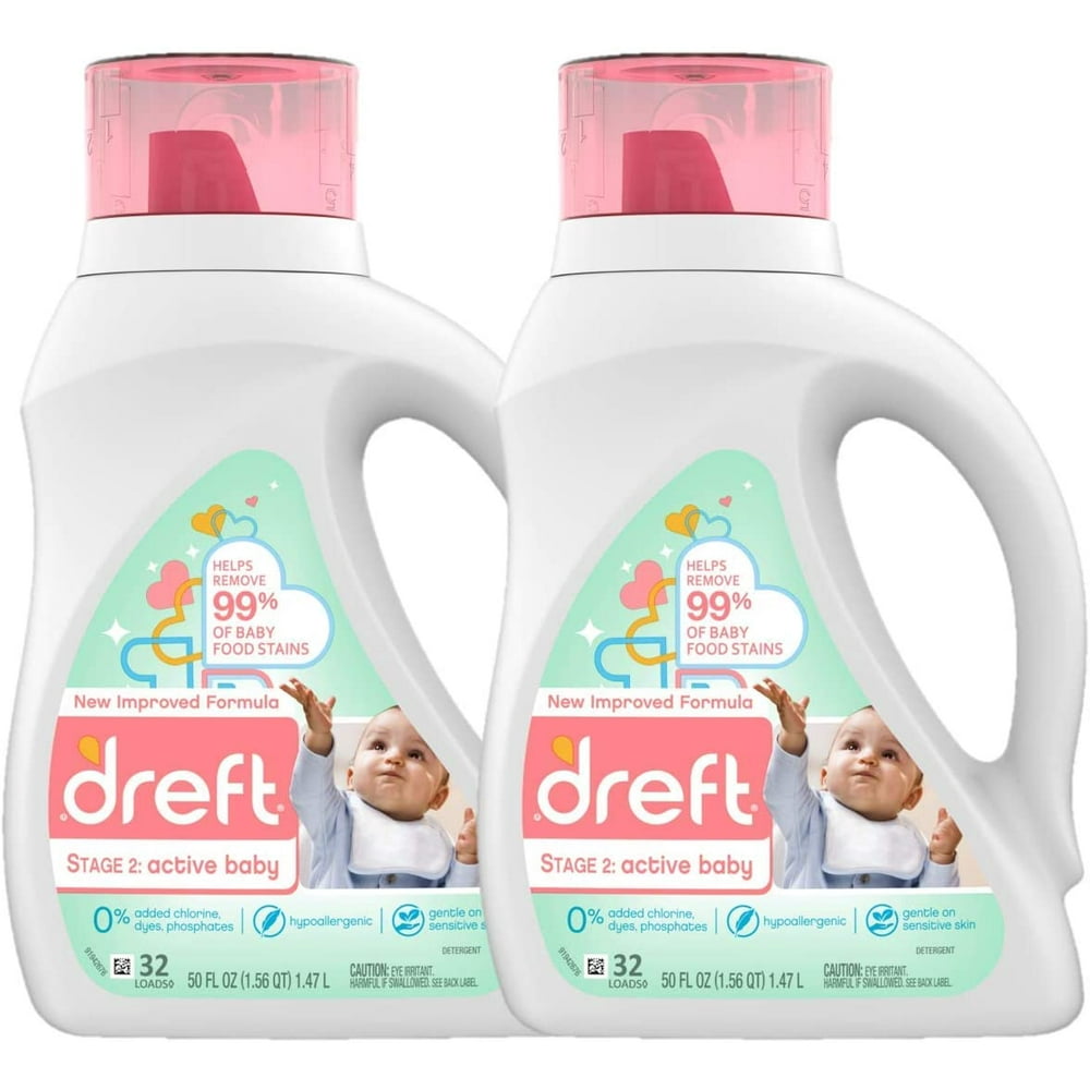 Dreft Stage 2 Active Hypoallergenic Liquid Baby Laundry