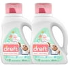 Dreft Stage 2: Baby Liquid Laundry Detergent Soap, Natural for Newborn, or Infant, HE, 64 Total Loads (Pack of 2) - Unscented and Hypoallergenic for Sensitive Skin