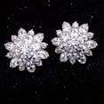 thumbnail image 4 of TIMIFIS Earrings Personality Simple Full Diamond Flower Earrings Ladies Jewelry - Summer, 4 of 6