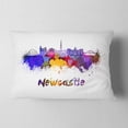 thumbnail image 2 of Designart Newcastle Skyline - Cityscape Throw Pillow - 12x20, 2 of 5