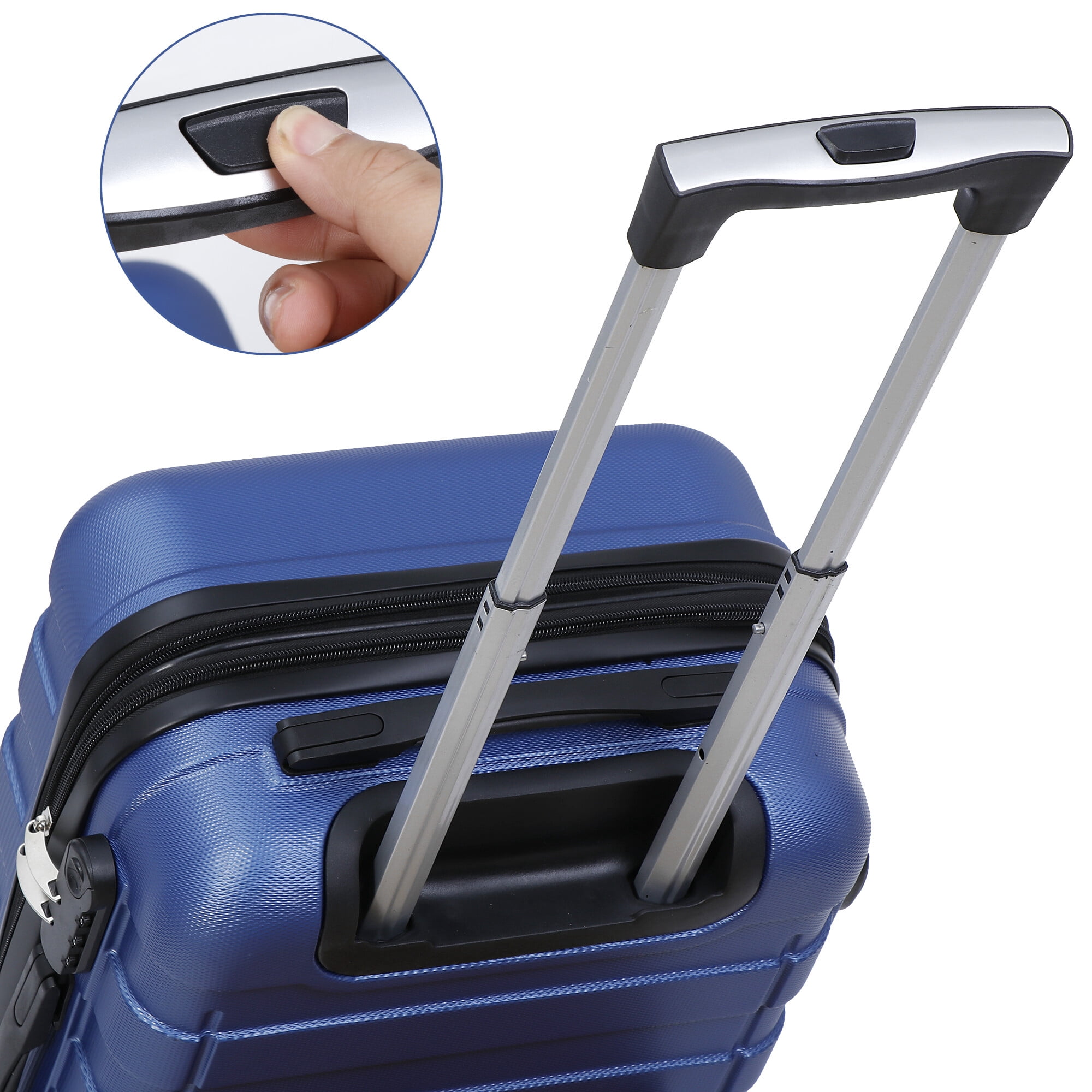 ZENY 21" Expandable ABS Luggage Suitcase Trolley, Blue