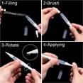 thumbnail image 3 of Bolígrafo de aceite para cutículas vacías, 3 ml, transparente, 10 unidades, más pipetas, 3 of 9