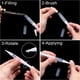 thumbnail image 3 of Bolígrafo de aceite para cutículas vacías, 3 ml, transparente, 10 unidades, más pipetas, 3 of 9