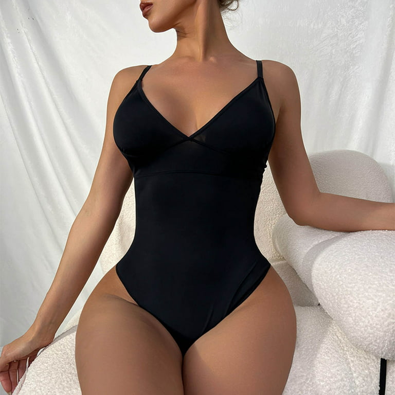 Women's Shapewear Bodysuit Tummy Control Body Shaper Sexy Deep V