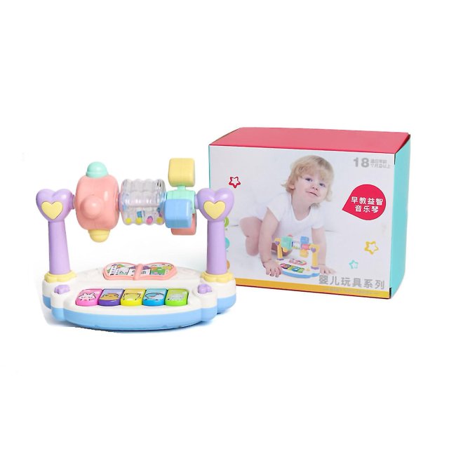 Multifunctional Baby Keyboard Toy, Early Education Musical Piano Toy with Rotating Windmill for 1-6 Years Old, Independent Color Box (Random Color)