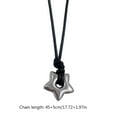 thumbnail image 5 of SIEYIO Vintage Hollow Star Pendant Necklace for Women Men Fashion Wax Rope Collarbone Chain Y2k Aesthetic Jewelry Accessories, 5 of 8