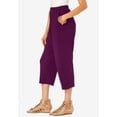 thumbnail image 3 of Roaman's Women's Plus Size Soft Knit Pull-On Capri Pant, 3 of 5