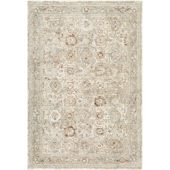 Hauteloom Vidar Living Room, Bedroom Area Rug - Traditional - Ivory, Taupe, Rust - 10' x 13'11"
