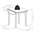 thumbnail image 5 of Winsome Wood Clayton 3-Pc Dining Set, Drop Leaf Table & 2 Ladderback Chairs, Walnut Finish, 5 of 6