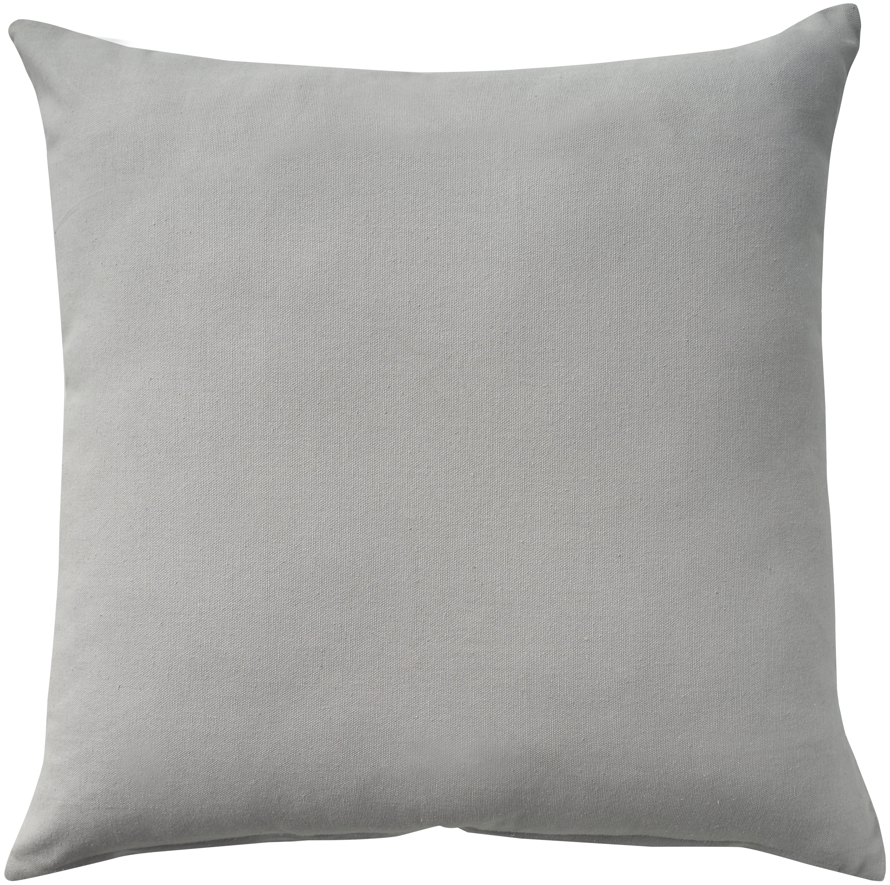 Nourison Life Styles Embroidered Flowers Grey 20" x 20" Throw Pillow Cover
