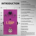 thumbnail image 4 of Loop Pedal for Electric Guitar,Stereo Looper Pedal with 3-Gear Speed Control, 3-Track 11 Mins Looper Recording Capacity, Support, 4 of 8