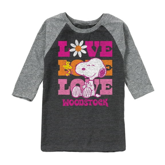 Peanuts - Love Woodstock - Toddler & Youth Raglan Graphic T-Shirt